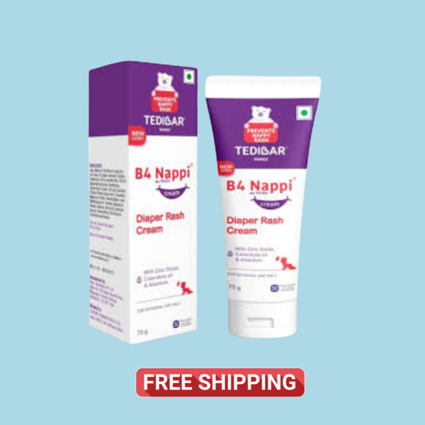Tedibar B4 Nappi Diaper Rash Cream 75g | Protects Baby Skin from Rashes