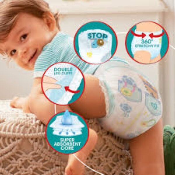 Pampers Baby Dry Nappy Pants Size 4 – Essential Pack (38 Pants, 9–15kg) - Image 3